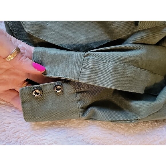 BAJA EAST UTILITY JACKET Barn Coat UNISEX GREEN CANVAS MADE IN USA SIZE 1 MEDIUM - Picture 10 of 15